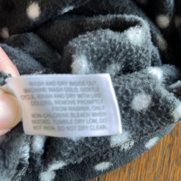 Old Navy polar fleece pullover quarter zip gray polkadot size large - Picture 12 of 13